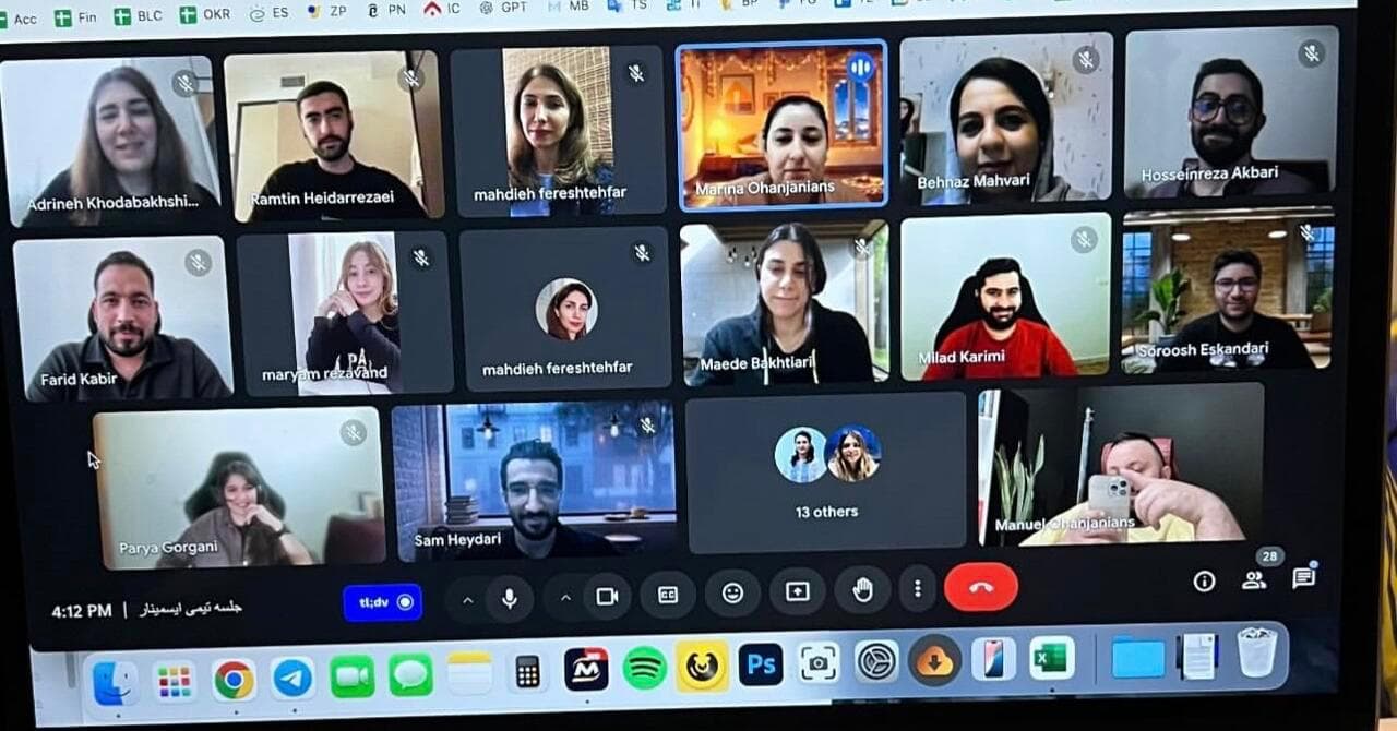 The Eseminar team on a video call
